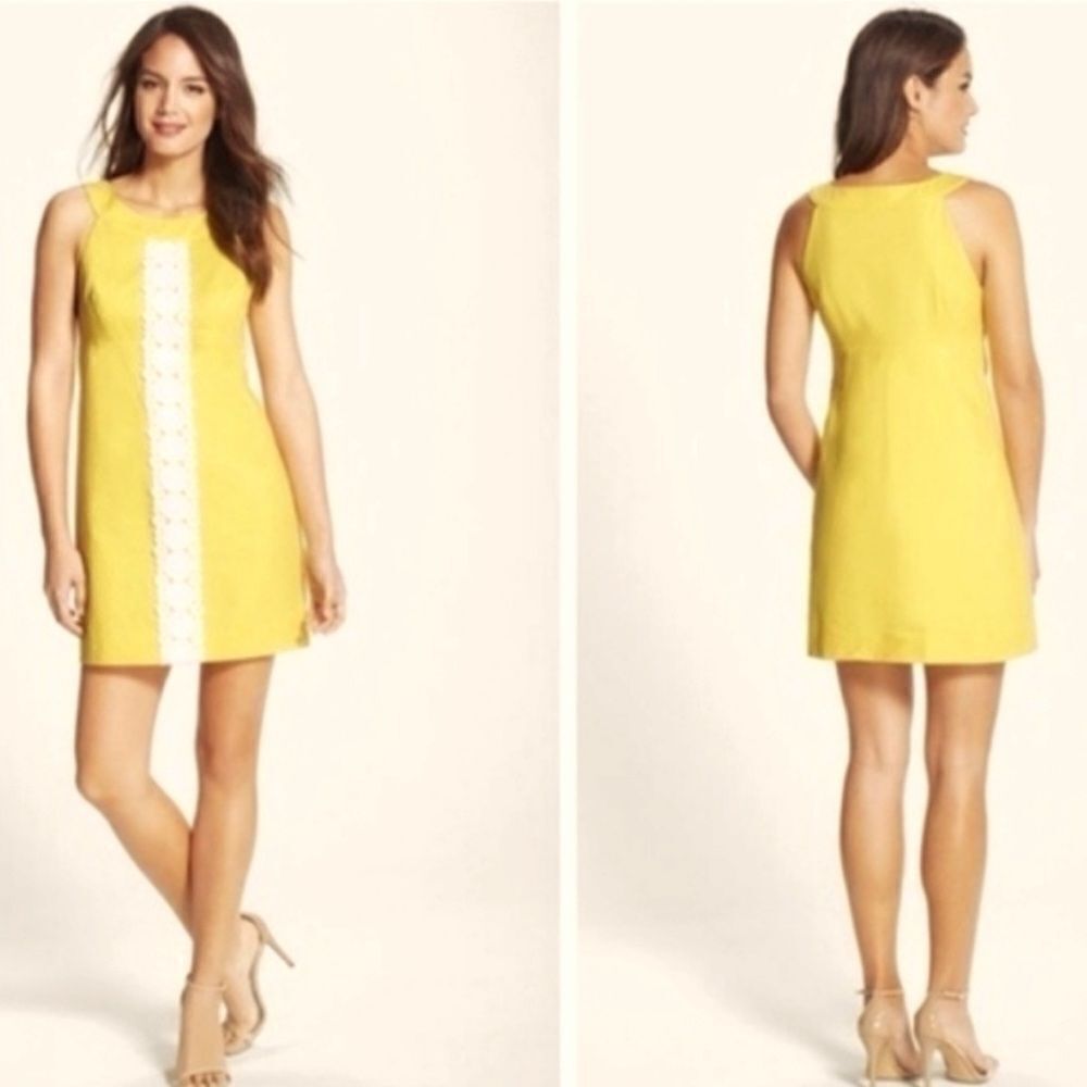 Lilly Pulitzer Jacqueline Shift Dress Sunglow Yelllow - Picture 9 of 9